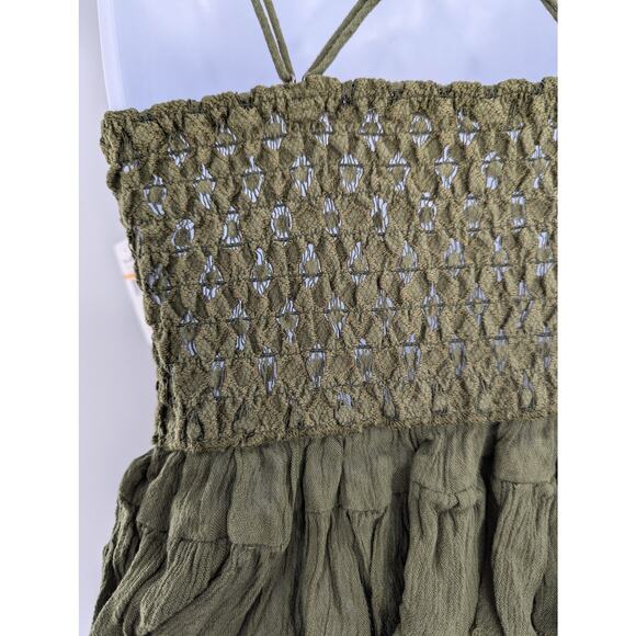 Free People Green Adella Cami Top Romantic Lace Bohemian Style - Picture 9 of 11